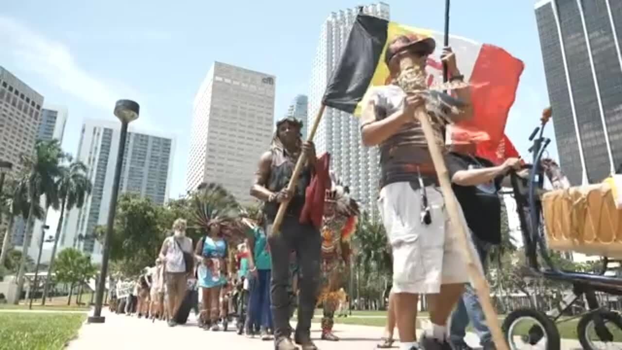 Native Americans protest planned condo in Miami